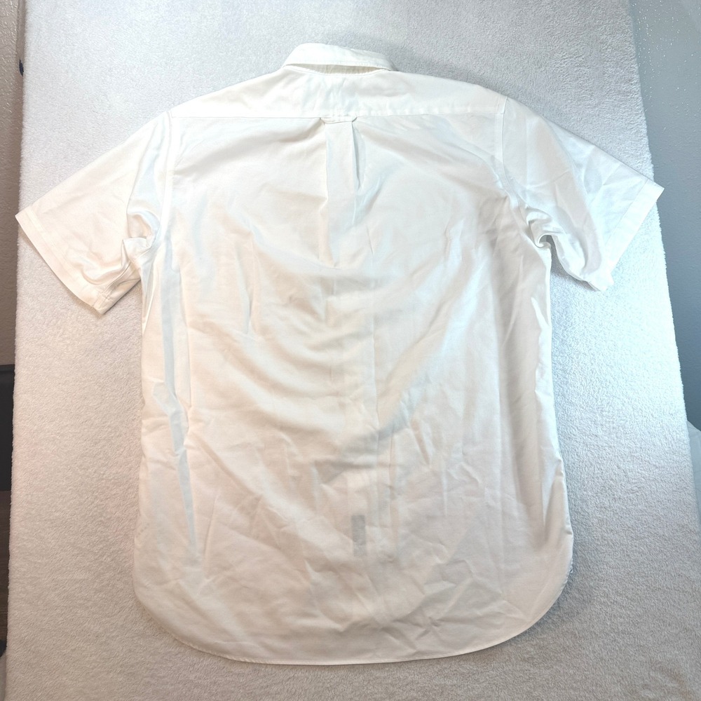 Lands End Mens Supima No Iron Oxford Short Sleeve Shirt Pack of 5 White Size 16 - Picture 3 of 13